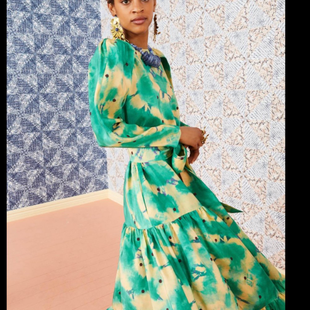 Ulla Johnson Green Silk Dress